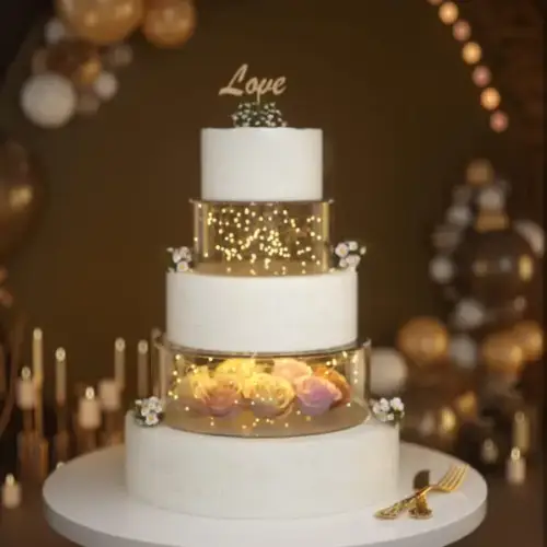 Enchanted Glow Wedding Cake