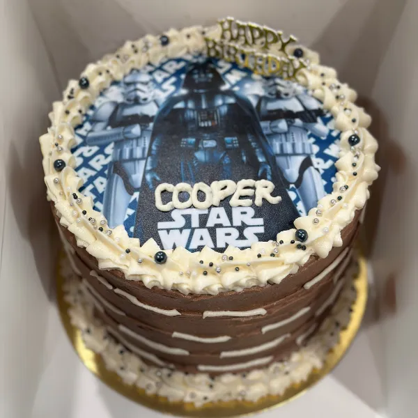 Outdoor Winter Scene Cake with Trees