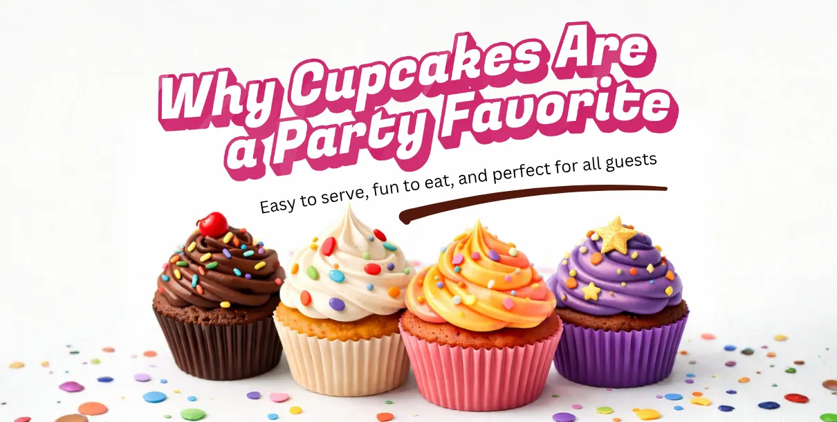 Colorful Cupcakes Arranged In Rows With Different Flavors And Toppings For A Party