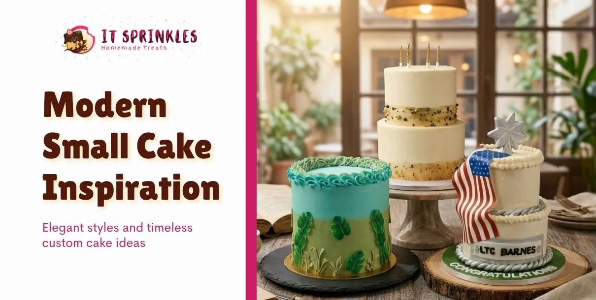 Stylish Small Celebration Cakes With Modern Custom Designs